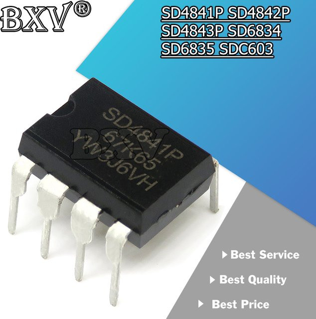 10 Stück DIP IC Chipsatz Set SD4841p SD4842p SD4843p SD6834 SD6835 SDC603 SD4841 SD4842 SD4843 in Schwarz - Bild 1