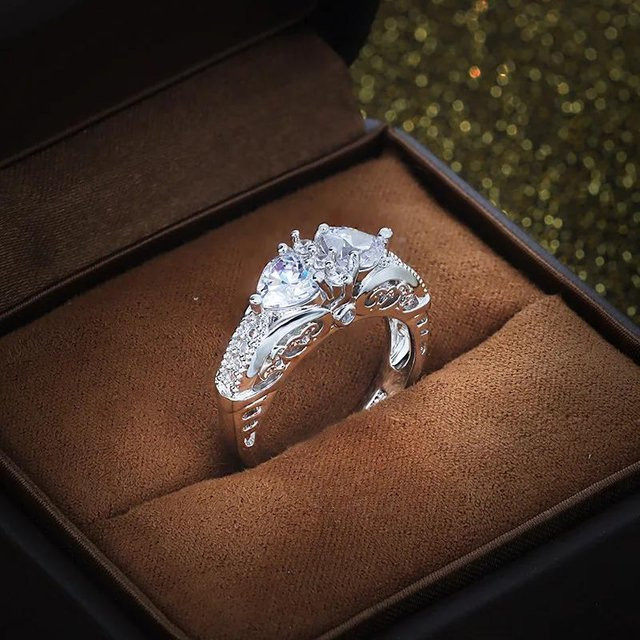 YIRAN Ring, Kupfer, Zirkonia, Damen - Bild 1