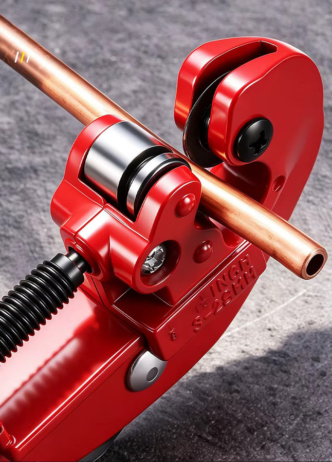 NIUXIANG Kupferrohr-Bördelwerkzeug-Set in Rot mit Rohrschneider, Rohrexpander und Befestigungsvorrichtung für Einzel- und Doppelrohr-Reparaturen - Bild 6