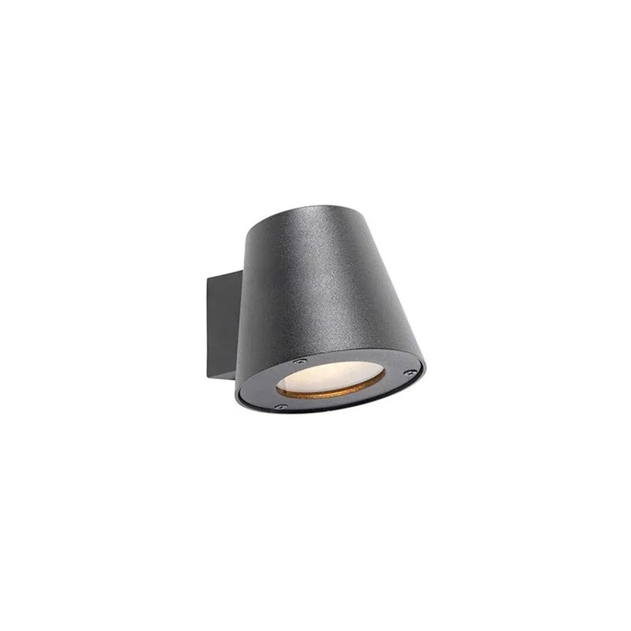 QAZQA Skittle Moderne Außenwandleuchte in Schwarz aus Metall und Glas mit IP44 Schutz für Garten und Terrasse - Bild 2