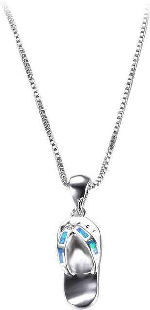 YIRAN Jewelry Halskette, Flip-Flop-Anhänger, Kupfer, Weiß, Damen - Bild 1
