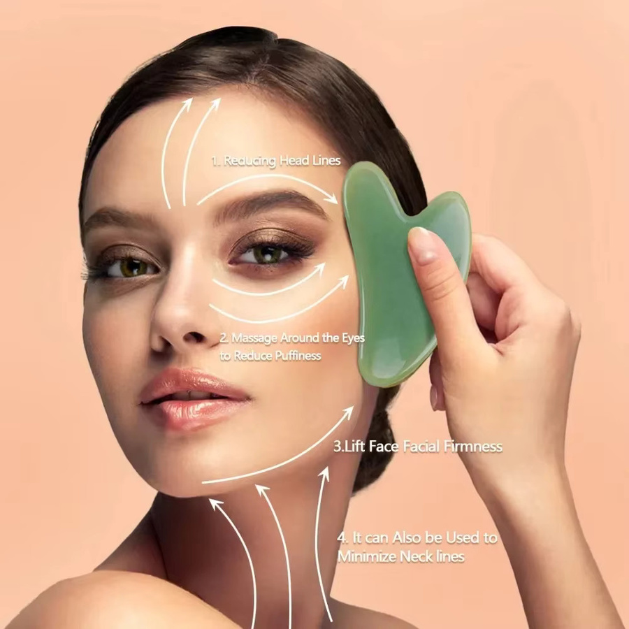 Cxbfg Gesichtsmassage-Kit mit Guasha-Bord und Roller, Unisex - Bild 2