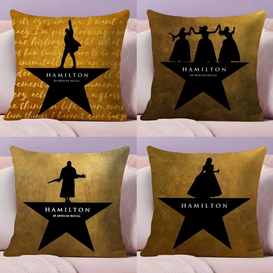 Hamilton-ES Musical Play Kissenbezug aus Plüschstoff in Gold, quadratisch, 30 x 30 cm - Bild 2