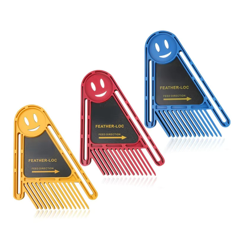 GDART True Flex Feather Board 2er Pack verstellbare Feder-Push-Blöcke für Werkbänke und Tischsägen in Blau und Gelb - Bild 6