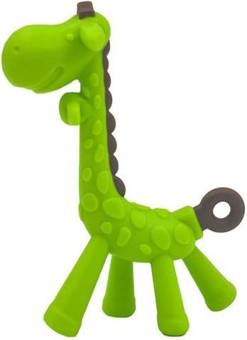 yangyizhi Baby-Giraffe Beißring aus Silikon in Grün, BPA-freies Kauspielzeug zur Beruhigung des Zahnfleisches für Säuglinge - Bild 1