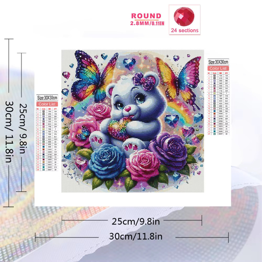 EverShine Bären-Gemälde, Diamant-Stickerei, Tiere, Bunt, Set - Bild 2
