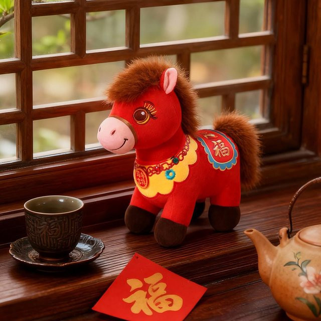 Fashnics Pferd Maskottchen Plüschtier, rot, ab 6 Jahren - Bild 1
