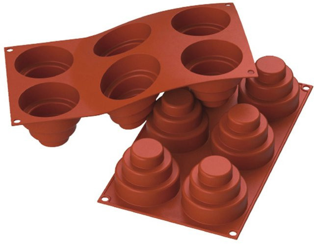 Schneider Silikonbackform für Mini-Kuchen und Muffins, rot, B: 17,5 cm, T: 30 cm, H: 7 cm - Bild 1