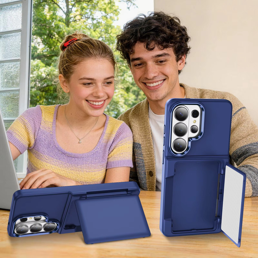 Stoßfeste Brieftaschen-Handyhülle mit Kartenfach für Samsung Galaxy S24 S25 S26 Ultra Plus in Grün oder Blau - Bild 6