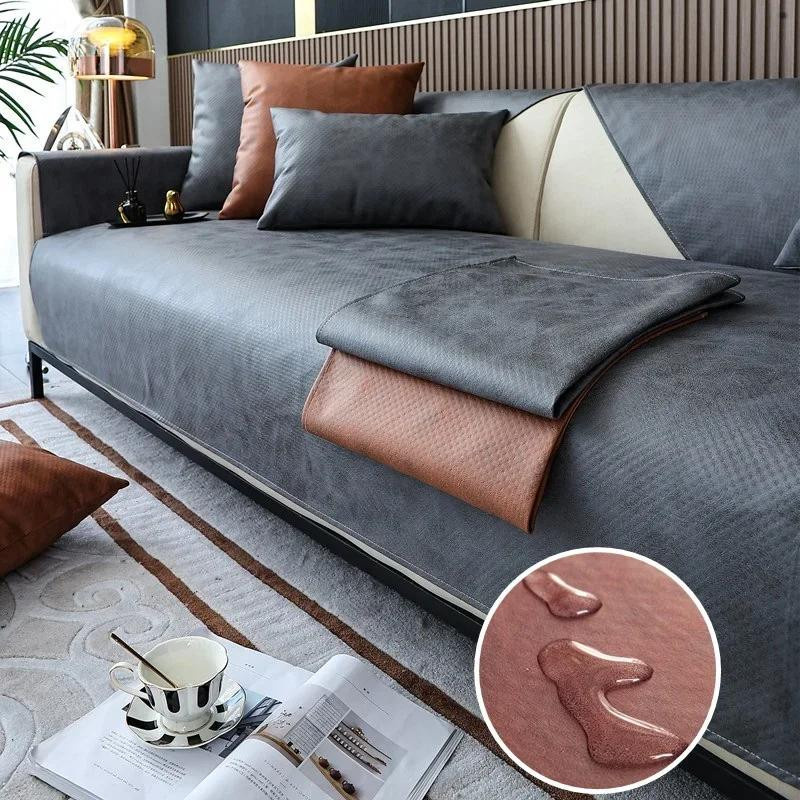 Yiran Furniture Wasserdichter Sofabezug für L-förmige Sofas, rutschfest und kratzfest, Polyester, Breite: 70 cm, Tiefe: 70 cm - Bild 1