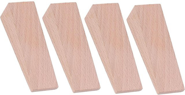 4er Set GoolRC Türstopper aus Holz in Braun, rutschfest und ohne Nagelung installierbar - Bild 1