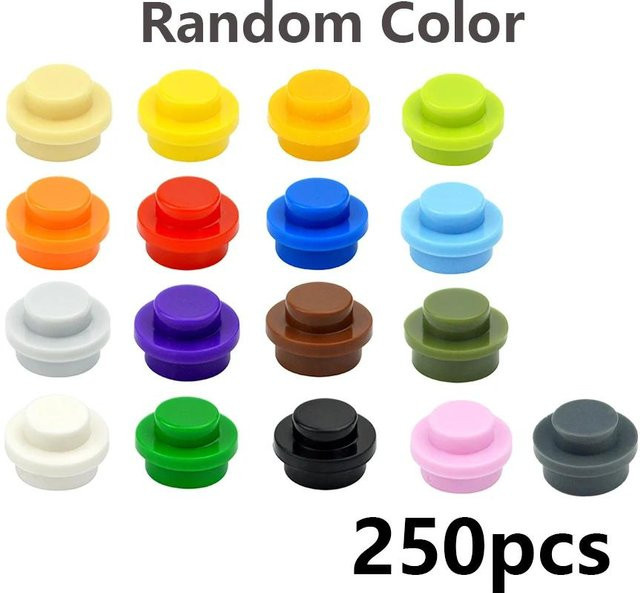 Wucifang Bags MOC Bausteine Rund 1x1 Punkt, Nachfüllpack, 250-teiliges Set, ab 6 Jahren - Bild 1