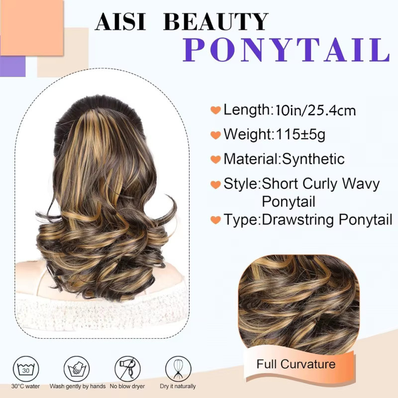 Suri Hair Pferdeschwanz-Haarteil, synthetisch, 25,4 cm - Bild 4