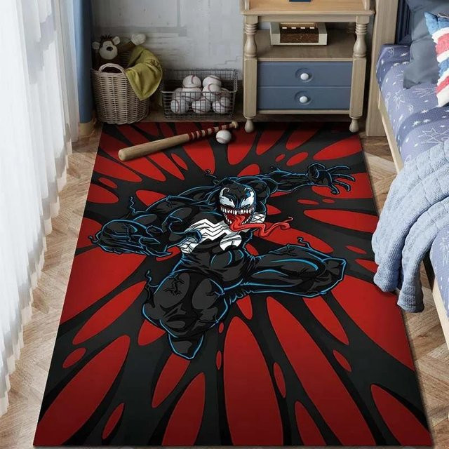 Karpetti Marvel Venom Print Teppich, rutschfest und waschbar, Multicolour, B/T: 60 x 40 cm - Bild 1