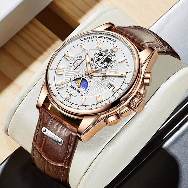 Lige Chronograph, Quarz, Leder, Herren - Bild 1