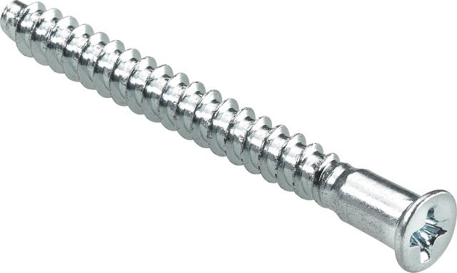 Hettich Verbindungsschraube aus verzinktem Stahl in Silber, Durchmesser: 4 mm, Länge: 40 mm, 16 Stück - Bild 1