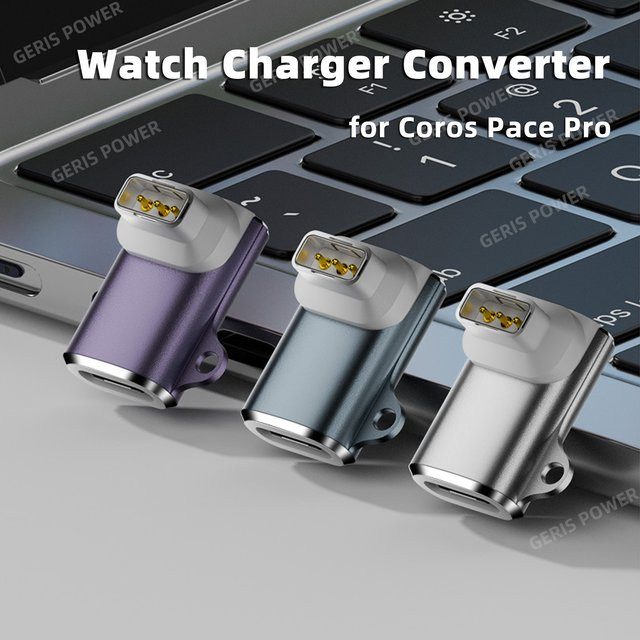 Geris Power USB-C Ladegerät für Coros Pace Pro Smartwatch in Silber - Bild 1