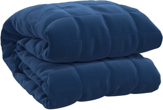 vidaXL Gewichtsdecke Blau mit Glasperlen, B/B: 200 x 200 cm, 9 kg - Bild 1