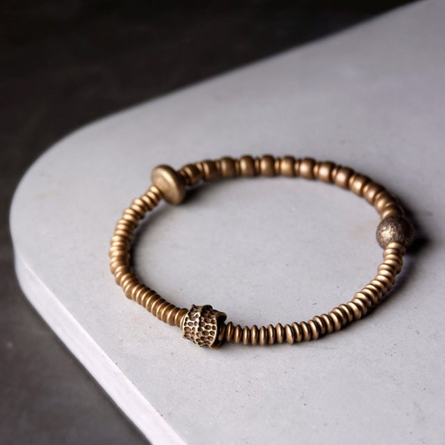 reikinn Armband, Messing Kupfer Legierung, Gehämmert, Unisex - Bild 1