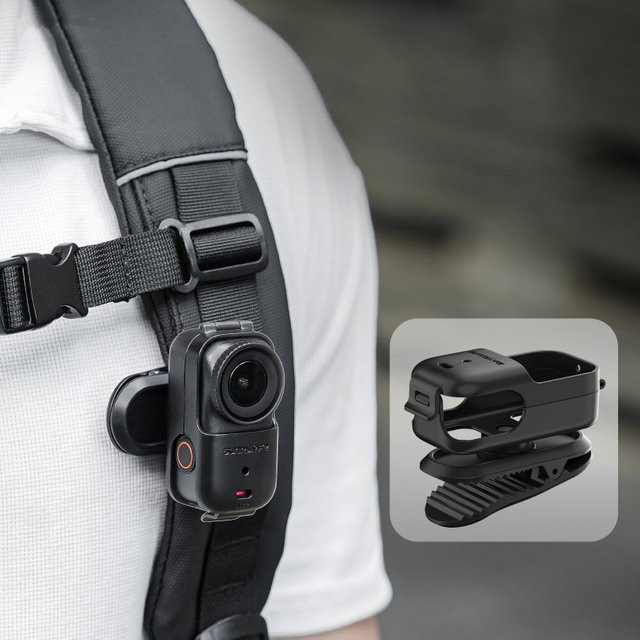 DJI Osmo Nano Zubehör: 360-Grad-Drehbare Clip-Halterung mit Anti-Shake-Funktion in Schwarz - Bild 1