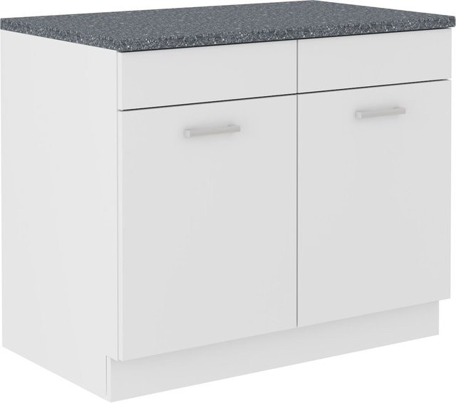Spülenschrank Mario 100 Küchenzeile in Weiss - Bild 1