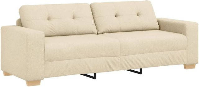 vidaXL 3-Sitzer-Sofa in Beige aus Stoff mit modernem Design, Breite: 180 cm, Tiefe: 80 cm, Höhe: 78 cm - Bild 1