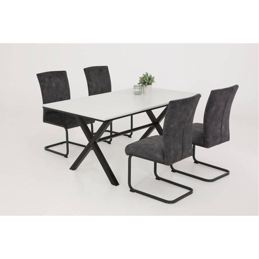 Hela Schwingstuhl Rachel I 2er-Set Anthrazit Microfaser B/H/T: 46 x 96 x 60 cm - Bild 2