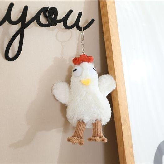 Schlüsselanhänger Hühnerpuppe, 12 cm, gray, Kinder - Bild 1