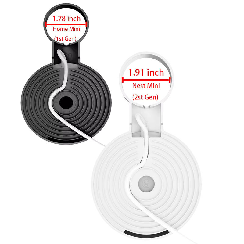Wandhalterung für Google Home Mini (1. Generation) und Nest Mini (2. Generation) in Weiß für US-Steckdosen - Bild 3