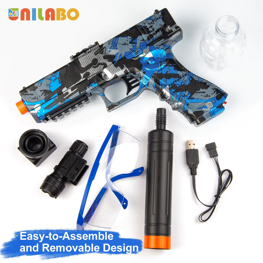 unilabo Elektrisches Blaster-Pistolenspielzeug, Blau, Bunt / Mehrfarbig, Kunststoff - Bild 4