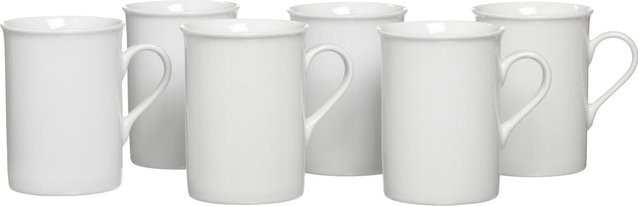 Ritzenhoff & Breker Kaffeebecher Bianco aus Porzellan, Weiß, 6er Set, 300 ml pro Becher - Bild 1
