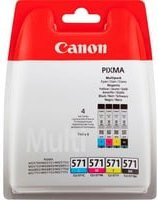 Canon CLI-571 Tinten Multipack mit Cyan, Magenta, Gelb und Schwarz - Bild 1