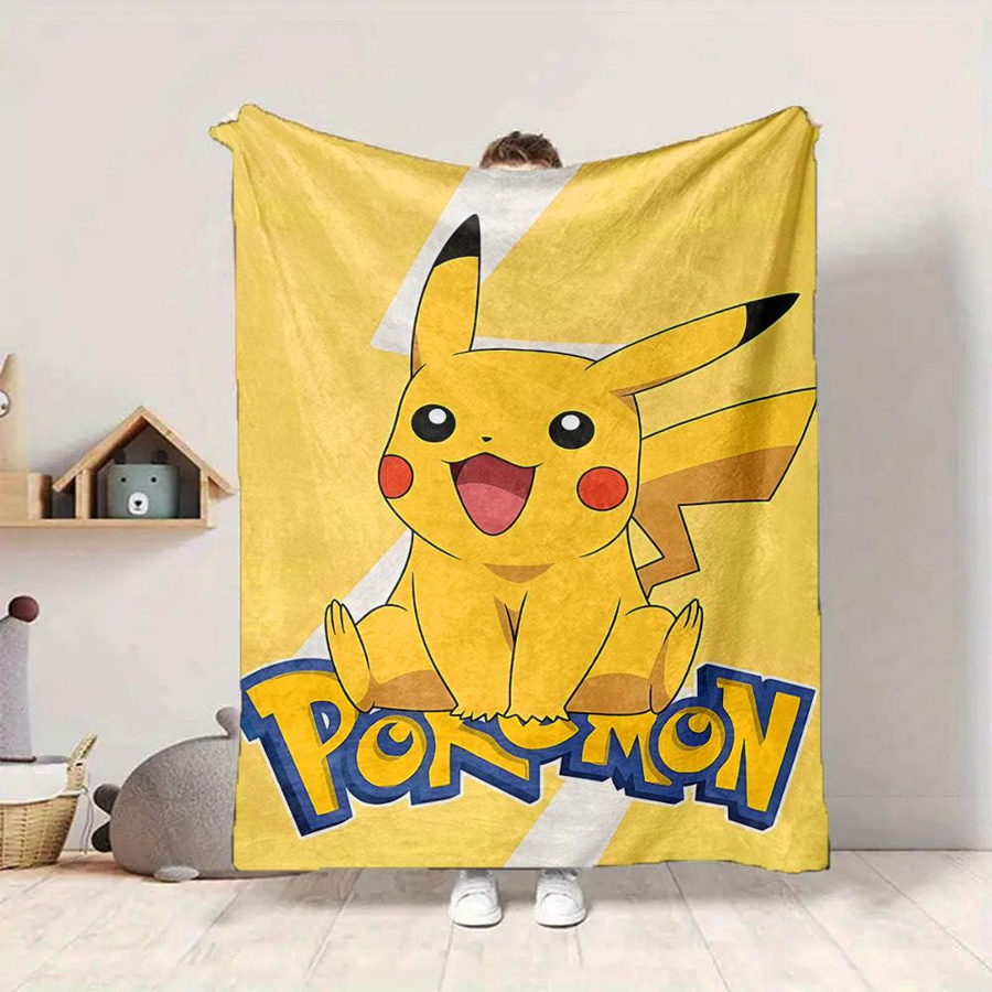 Yun2 Home Pikachu Pokémon Flanellndecke Gelb B/H: 80 x 120 cm - Bild 4