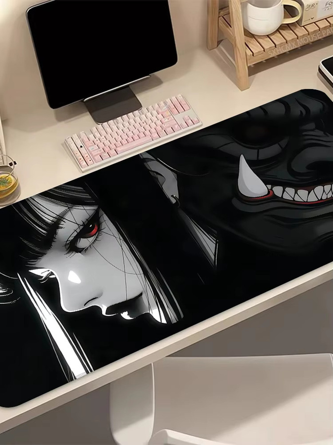 Bandai Gaming-Mauspad Anime Yomu Yakadashi Manga mit Teufel-Oni-Maske aus weichem Gummi für PC und Laptop - Bild 2