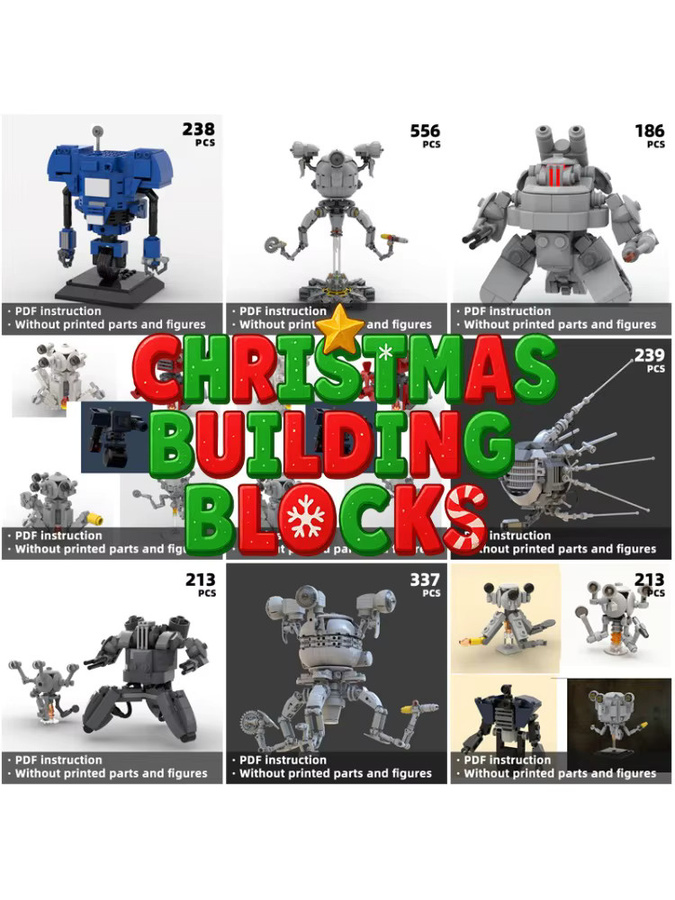 Falowt! Sci-Fi Combat Mecha-Bausteine – Gepanzerte Roboter mit Waffen als DIY-Spielzeug für Science-Fiction-Enthusiasten - Bild 3