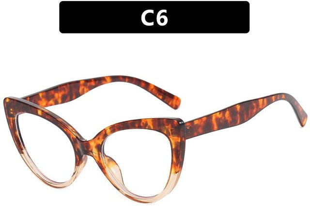 Retro Katzenaugenförmige Lesebrille, Damen, Vollrand, Acetat, Blaues Licht Blockierend - Bild 1