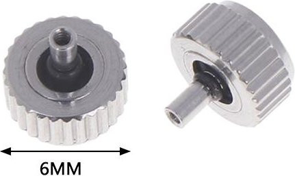 Clear Enough Uhrenkrone, Edelstahl, Silber, 4,5 mm bis 7 mm, Unisex - Bild 1
