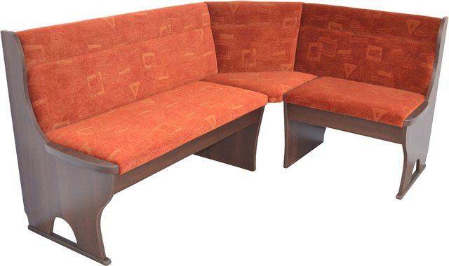 Eckbank von möbel direkt online in Stoff mit Buche- oder Nussbaum-Nachbildung, Breite: 125 cm, Tiefe: 165 cm - Bild 1
