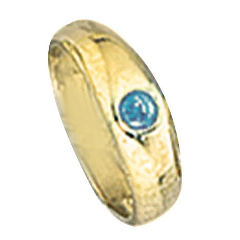 Colkid Taufring 333 Gelbgold, Saphir, Kinder - Bild 1