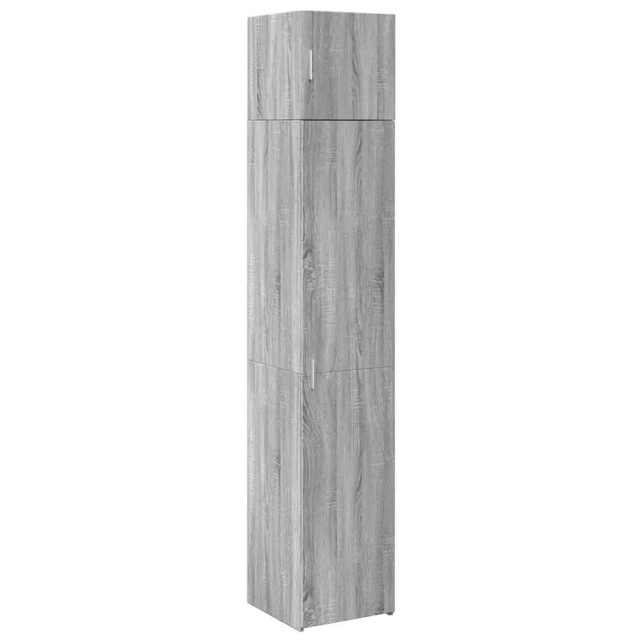 vidaXL Hochschrank Schmal Grau Sonoma mit Türen und Schubladen, B/T/H: 40 x 42,5 x 225 cm - Bild 2
