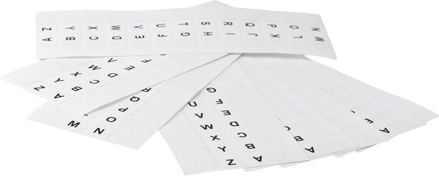 208 Stück selbstklebende A-Z Alphabet-Indexregisterkarten in Weiß für Wörterbücher, Notizbücher und Akten - Bild 1