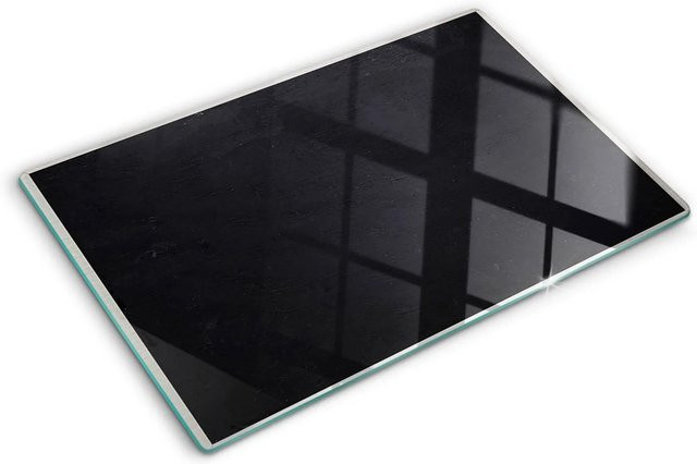 Tulup Herdabdeckplatte aus Glas in Schwarz als Spritzschutz und Servierbrett, B/T: 80 x 52 cm - Bild 1