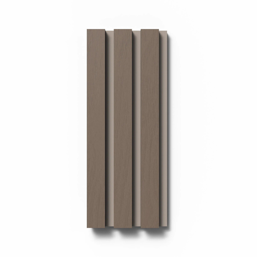 Denpanels Akustikpaneel Nussbaum Unbehandelt mit MDF und Filz in Schwarz und Braun, B: 29,5 cm, H: 15 cm - Bild 2