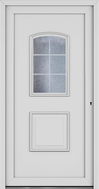 Roro Haustür OKE 1101 Kunststoff Weiß B: 100 cm, H: 210 cm DIN Rechts - Bild 1