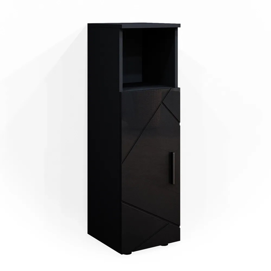 Vicco Midischrank Irma Badschrank in Anthrazit Hochglanz mit 1 Tür und 3 Fächern, Breite: 30 cm, Höhe: 95 cm - Bild 3
