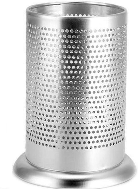 TOMTOP JMS Essstäbchenhalter aus Edelstahl in Silber, runder Utensil Organizer und Trockengestell für deine Küche - Bild 1