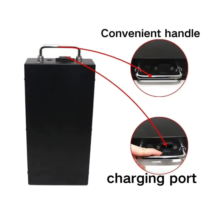 Wasserdichte Lithium-Batterie für Harley Citycoco Elektromotorräder 60V 20Ah-40Ah inklusive 67,2V Ladegerät in Schwarz - Bild 2