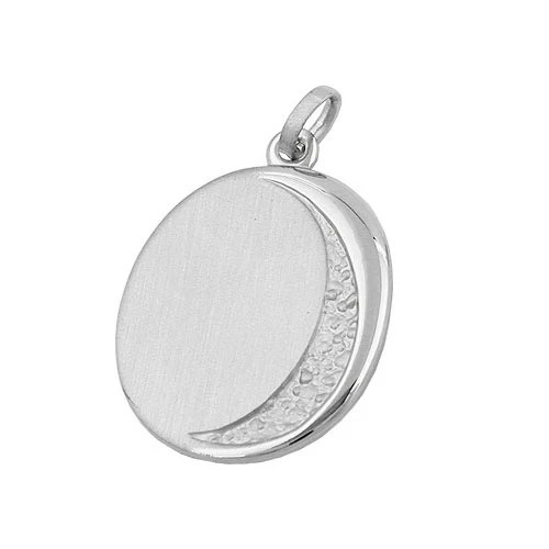 SIGO Anhänger Gravurplatte oval, 925 Silber, Unisex - Bild 1