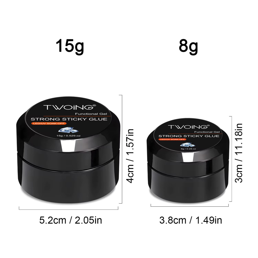 TWOING Nagelkleber Gel für Nail Art Dekorationen, 8g/15g - Bild 3