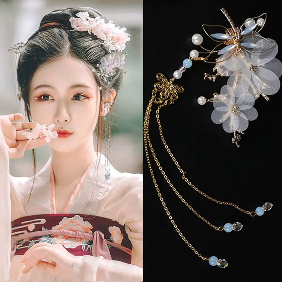 HANFU Haarnadel Libelle mit Quasten, Haarspange - Bild 2